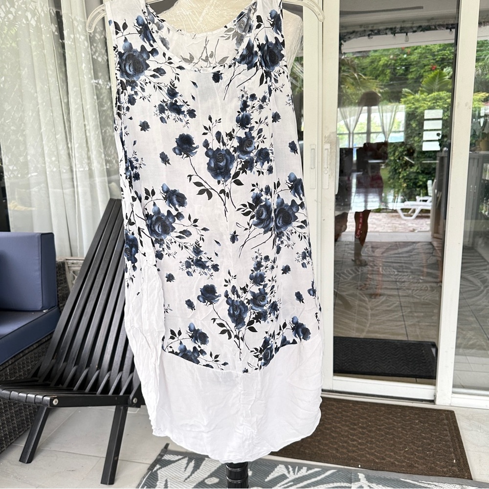 Floral Sleeveless beach cover up Dress